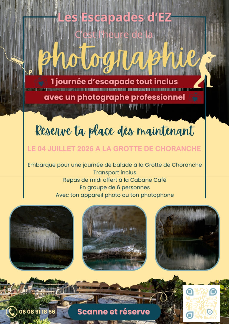 Fleyr Escapade sortie nature stage photo Grotte de Choranche