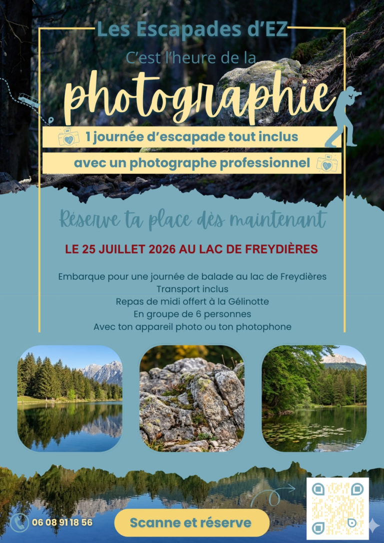 stage photo au lac de freydières massif de belledonne
